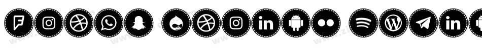 Icons Social Media 16字体转换